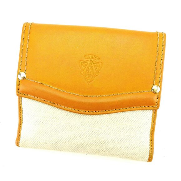 Authentic Gucci Wallet Purse Folding wallet Beige Beige Woman unisex - Picture 1 of 6